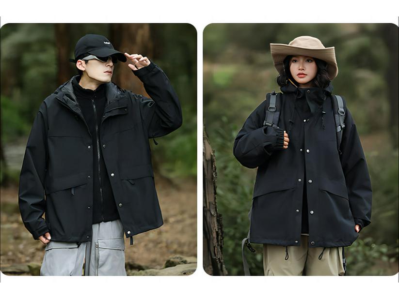 

Разъемный флисовый лыжный костюм-тройка для пары: Водонепроницаемый, Ветрозащитный, Теплый и Подходящий для Рабочей одежды и Альпинизма. 3XL