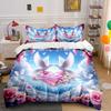 Romantic Doves With Heart And Flowers Bedding Set For Kids Luxury Gift 3Pcs Digital Print Comforter Set Soft Comfortable