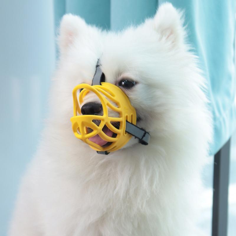 Silicone Pet Muzzles, Anti-biting, Anti-barking, Water-drinking and Breathable Dog Muzzles, Large Dog Pet Masks