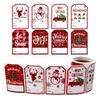 500pcs Merry Christmas Stickers Square Christmas Tags Stickers for Kids Gift Baking Package Envelope Stationery Decor