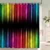 3D Colorful Simple Geometric Printing Shower Curtains Bathroom Curtain Waterproof Polyester Home Decoration Curtain With Hooks