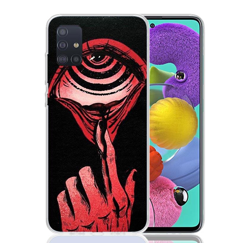 

Scary Face Eyes Phone Case for Samsung Galaxy A52 A51 A50S A12 A22 A32 A72 A10S A30S A31 A71 Note 20 Ultra 10 Plus S10 Galaxy A5 Samsung A22 4G