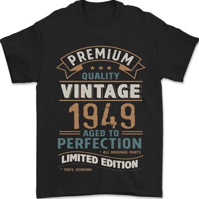 Premium Vintage 76th Birthday 1949 Men 100% Cotton T-shirt
