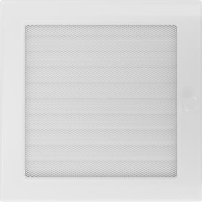 Lüftungsabdeckung 22x22 weiß mit Jalousien