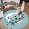 1PC Koala Moon sleep Night Round Chair mat Area Rug - Non-Slip, Floor Mat for Office, Bedroom, home decor Christmas Gift c0528084