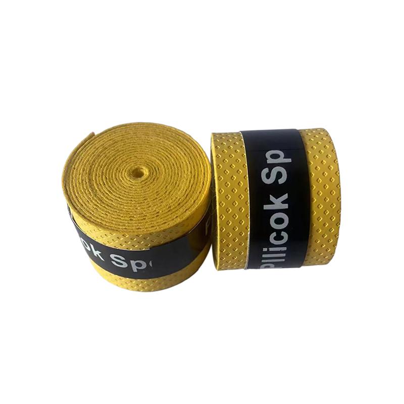 

1 шт., сухая теннисная ракетка, противоскользящие впитывающие пот обертывания, ручки для бадминтона, вибрационная ручка для ракетки, спортивная спортивная лента жёлтый