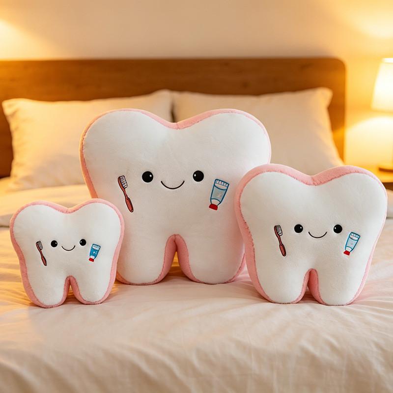 Cuscino Peluche Dente Creativo Con Morbido Cotone PP Per Il Comfort dei Bambini E Regalo per la Cura Dentale