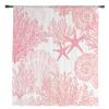 Rosa Ozean Korallen Muschel Seestern Abstrakte Fenster Tüll Vorhänge für Wohnzimmer Küche Home Decor Sheer Voile Vorhänge