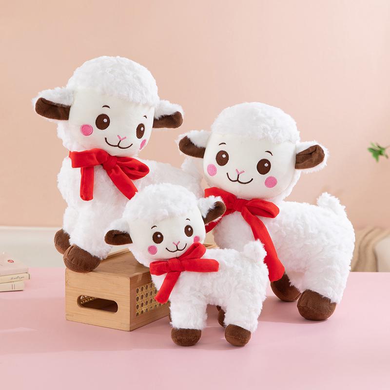 Cute Little Lamb Plush Doll – Soft Pillow & Healing Toy for Girls' Birthday Gift