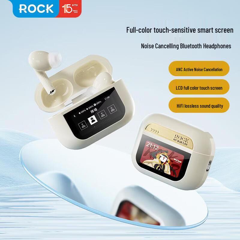 ROCK A5 Pro Smart Screen ANC Bluetooth Earbuds