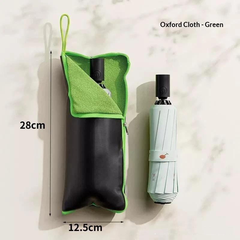Microfiber Umbrella Strong Water Absorption Storage Bag Folding Umbrella Carrier With Zipper And Hanging Loop Hand Washable