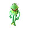 Green Frog Hand Puppet Plush Toy, Cartoon Muppet Stuffed Animal, Large Hand Puppet for Kids Interactive Play