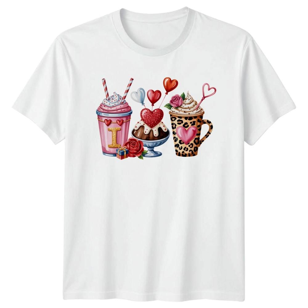 Valentines Day Sweet Treats Leopard Print Unisexs TShirt Gift For Her S