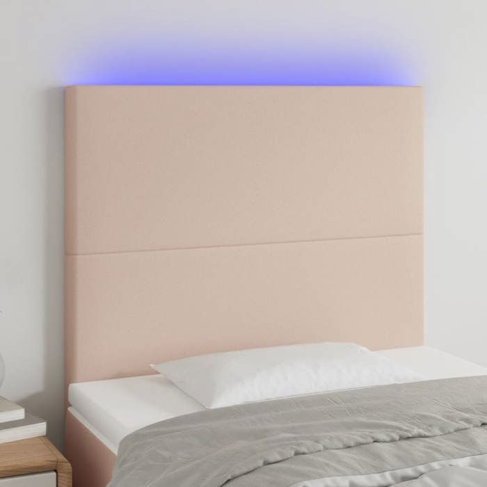 Tête de lit - MAISON EXCLUSIVE - Cappuccino - Similicuir - LED intégrée - Hauteur réglable
