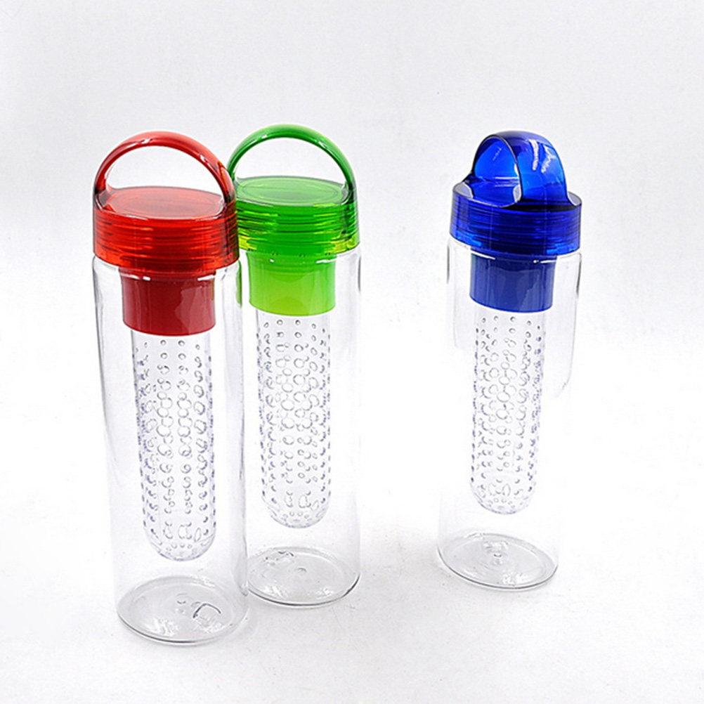 750ml Fruit Juice Lemon Cup Portable Water Bottle Leakproof Sports Bottle with Inner Fruit Basket Holder for Travel