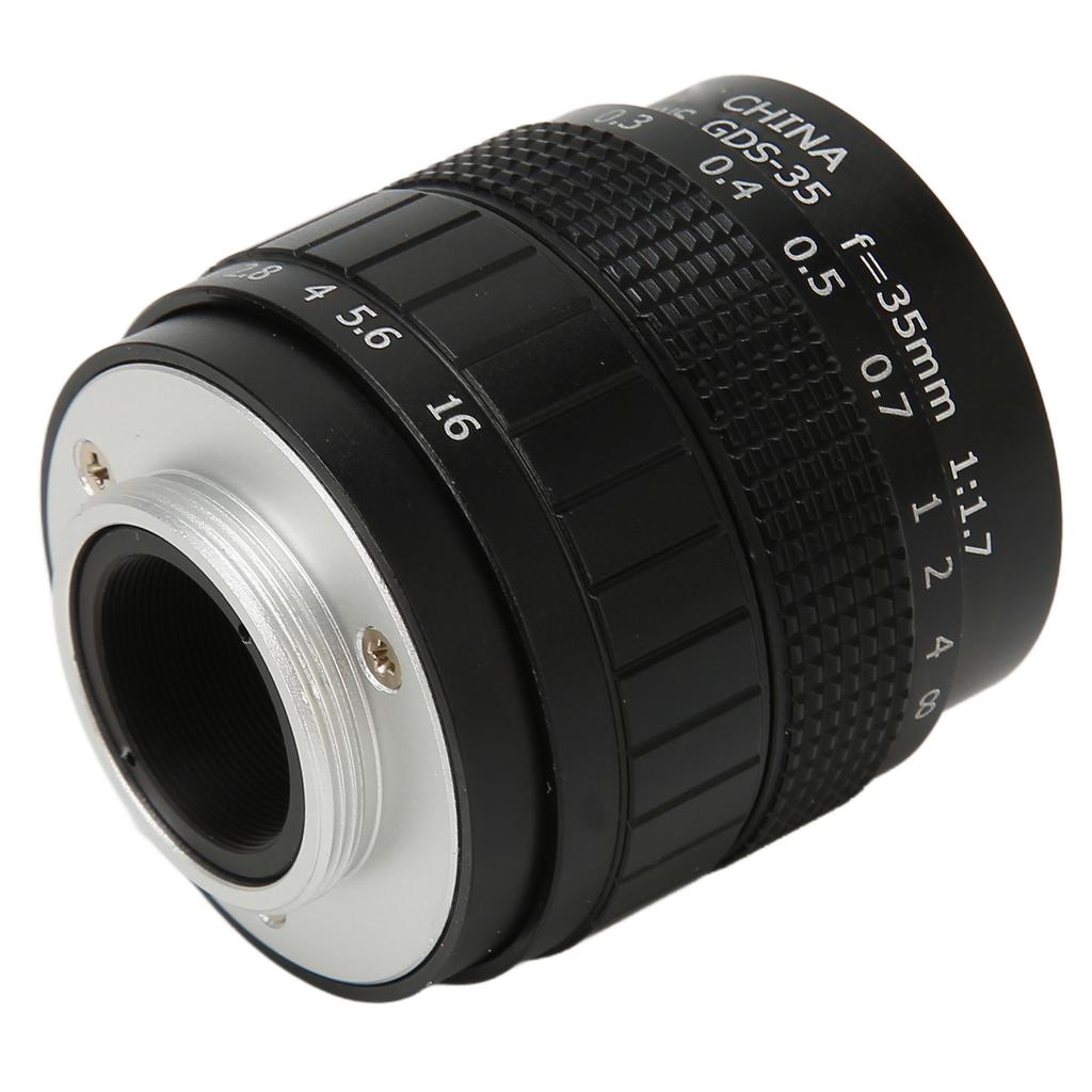 35mm 2/3 Manual Lens F1.7 Large Aperture Fixed Telecine Lens for C Mount Mirrorless Camera
