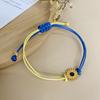 Geluksknoop Zonnebloem Armbanden Oekraïne Vlag Kleur Blauw Geel Dames Heren Bedel Geweven Handgemaakt Armbanden Gevlochten Verstelbare Sieraden