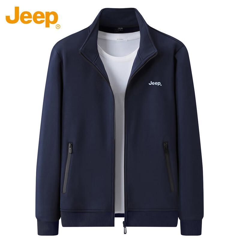 Jeep Men's Stand Collar Zip-Up Sweatshirt