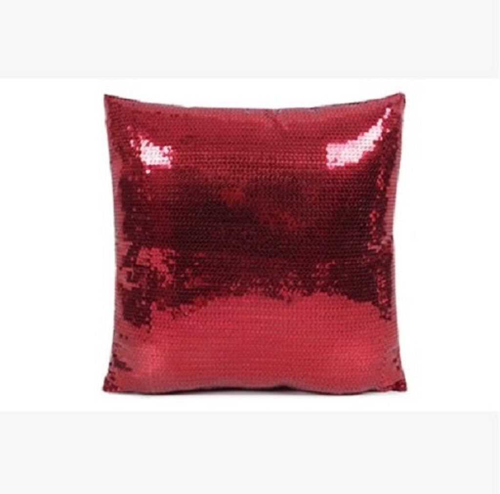 Luxurious Satin Sequin Pillow Cover 17 Inches With Handpainted Floral Design For Home Decor