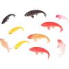 X Hot Popcorn 40Pcs Mini Koi Fish Mini Goldfish Figurines Miniature Koi Fish Tiny Fish Fairy Garden Supplies