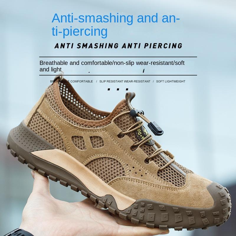 Labor Shoes Men's Anti-smash and Anti-puncture Lightweight Wear-resistant Insulation, Protective Safety Work Shoes