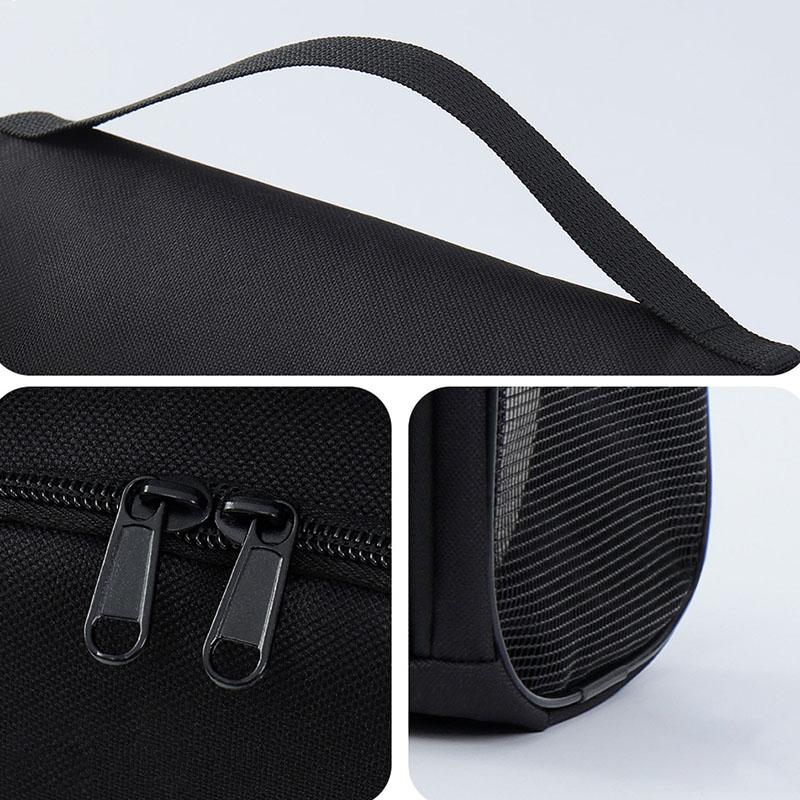 1 Stück Schwarze Oxford-Stoff Reise Schuhaufbewahrungstasche, Basketball- und Fußballschuhtasche, Tragbare Geschäftsreise Hausschuhtasche