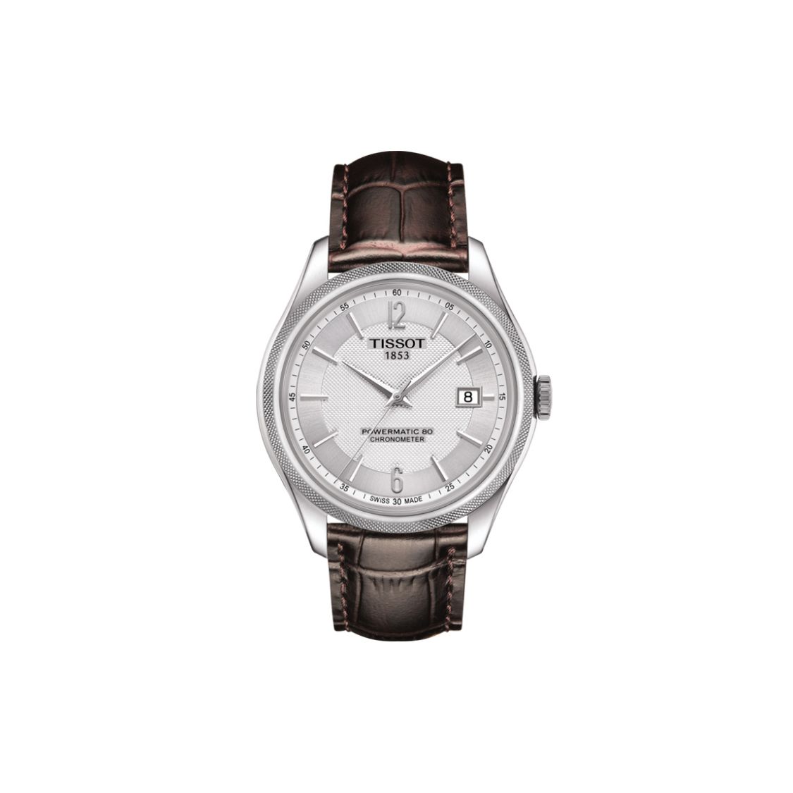 Tissot Men's Silver Baohuan Series Automatic Mechanical Movet Date Display Simple Watch Watches T108.408.16.037.00