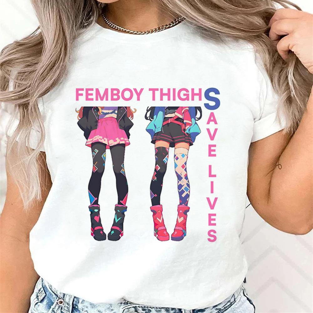 T-shirt Femboy femme Pastel Digital Punk hip hop harajuku T-shirt Classique Streetwear Tendance Coloré Grunge graphique Années 2000