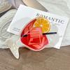 Goblet Shape Cocktail Theme Hair Clip Acrylic Acrylic Hair Claw  Party Accessories