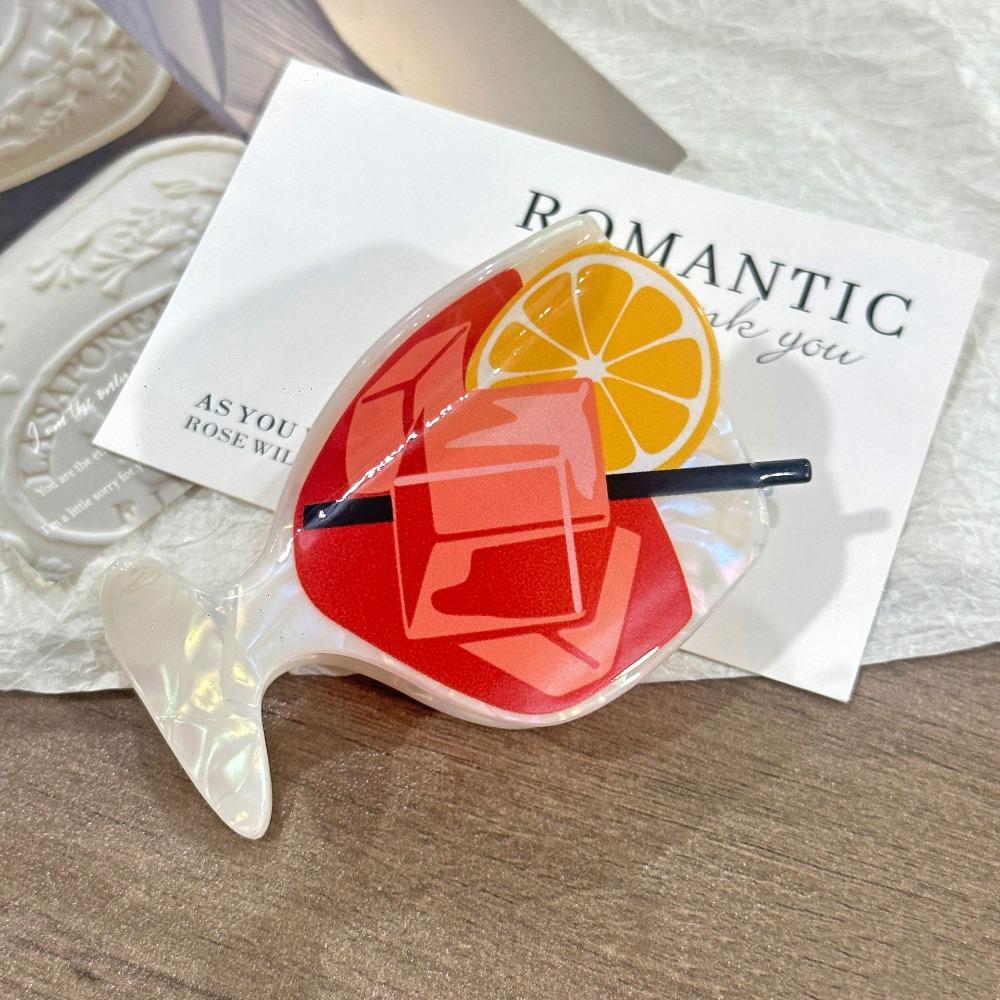 Goblet Shape Cocktail Theme Hair Clip Acrylic Acrylic Hair Claw  Party Accessories