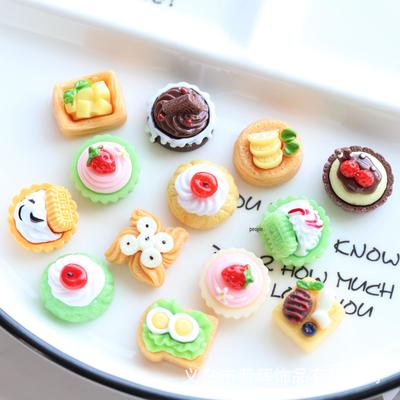 Lesklé Simulační Jídlo Dort Pryskyřice Šperky DIY Řemeslo Krémové Lepidlo Řetízek na Telefon Klíčenka Materiály