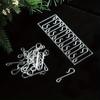 100 Pcs S-Shaped Hooks Christmas Stockings Bells Gifts Hanger Jewelry Photos Hanging Holder for Holiday Tree Decor