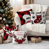 45X45Cm Checkered Christmas Pillowcase Bedroom Sofa Cushion Cover 100% Polyester Living Room Cushion Pillowcase Home Decor