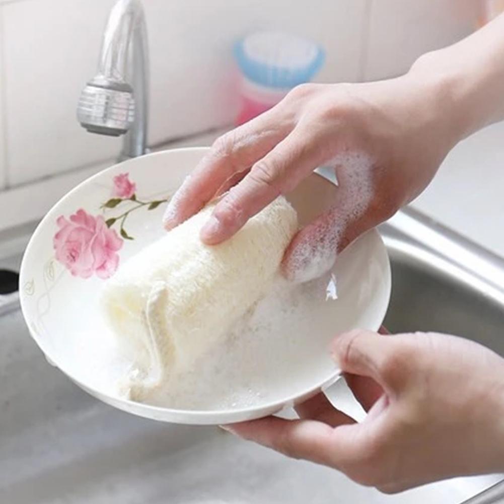 Natural Loofah Body Scrub Sponge Bath Rub Dishes Cleaning Exfoliating Scrubber Tool