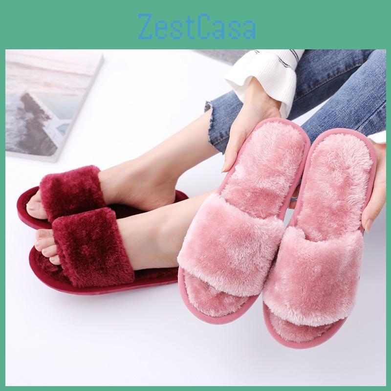 Flooring Ladies Warm Home Wooden Cotton Slippers Home Slippers