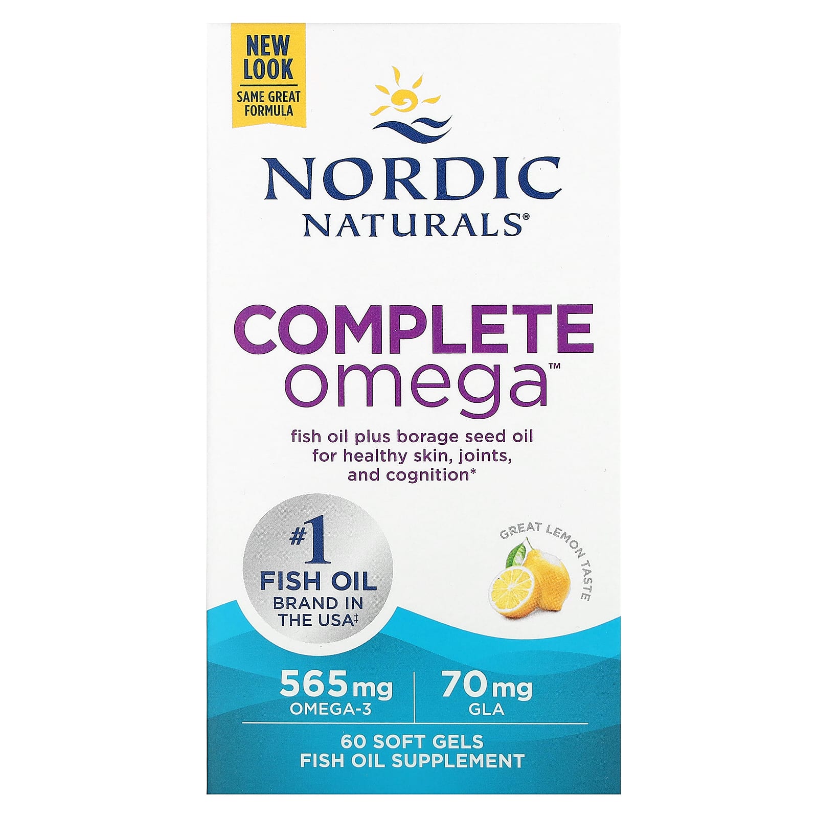 

Complete Omega, Lemon, 60 Softgels