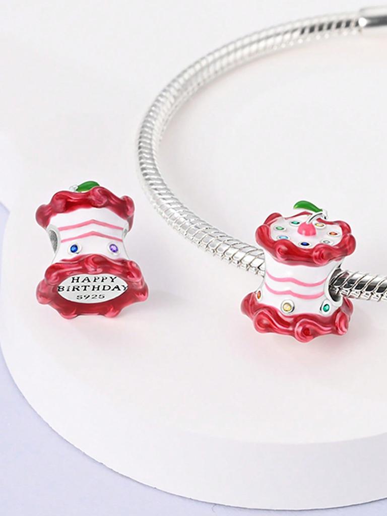 Birthday Cake Donuts Beads Charm Copper Plated Fit Charms Copperoriginal Bracelet For Jewelry Making Diy Charm