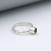 Solid 925 Sterling Silver Ring, Peridot Gemstone Ring, Handmade Ring, Stacking Ring, Birthstone Ring, Statement Ring