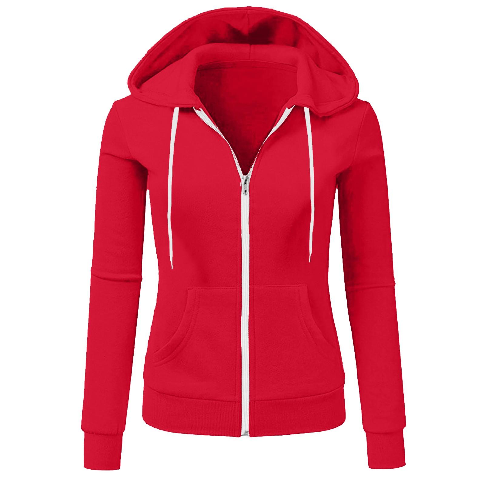 

Свободная женская куртка свободного покроя с круглым вырезом на осень и зиму, однотонная S красный