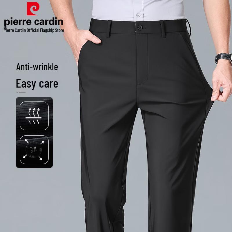 Pierre Cardin Men's Ice Silk Straight-Leg Casual Pants