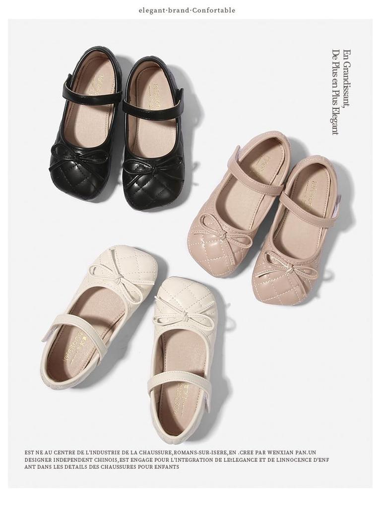 Girls' British-Style Leather Shoes - Spring/Autumn Soft Sole Flats for Little Princess.