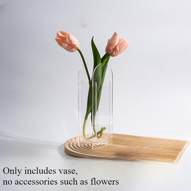 Ins Vase Ornament Acrylic Vase Simple Decoration Transparent Flower Vase Living Room Dining Table Hydroponic Flower Planter
