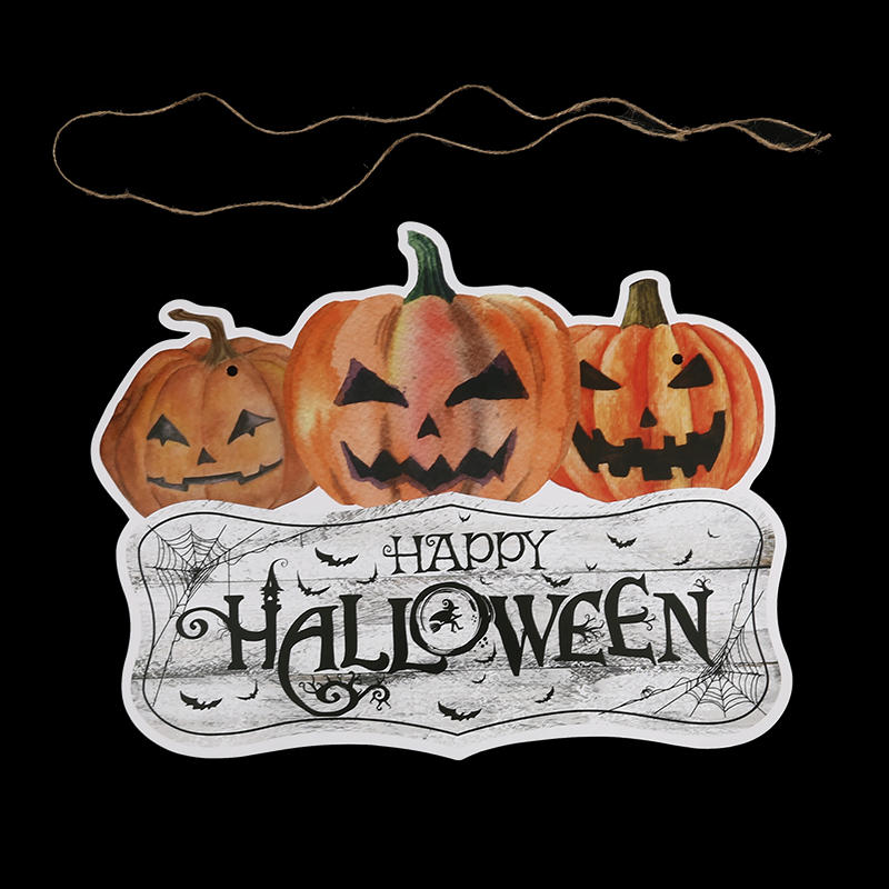 Creative Halloween Theme Spooky Ghost Paper Door Hanging Sign Front Door Porch Window Indoor Outdoor Party Scene Decor