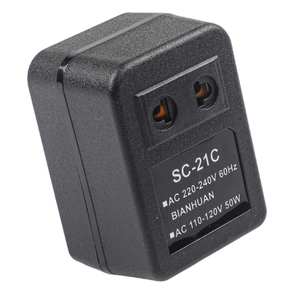 Vielseitiger Abwärtsspannungswandler-Adapter 50W für US AC 220V auf 110V Kompatibel mit verschiedenen Elektrogeräten