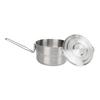 1.5L Camping Pot 304 Stainless Steel Folding Handle Stable Camping Cook Pot with Lid for Outdoor Mountaineering Hiking