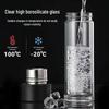 Magnetic Tea Infuser Double-Layer Glass Cup with Quick Open, One-Button Separation, and Car Mountability