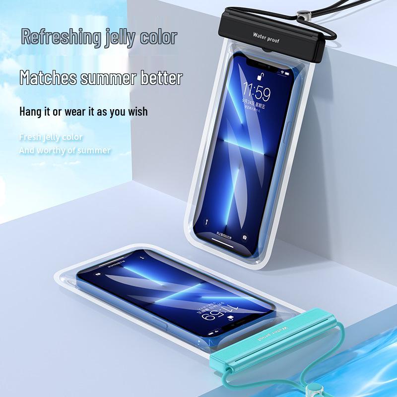 Transparente wasserdichte Handyhülle mit TPU-Touchscreen zum Schwimmen und Tauchen