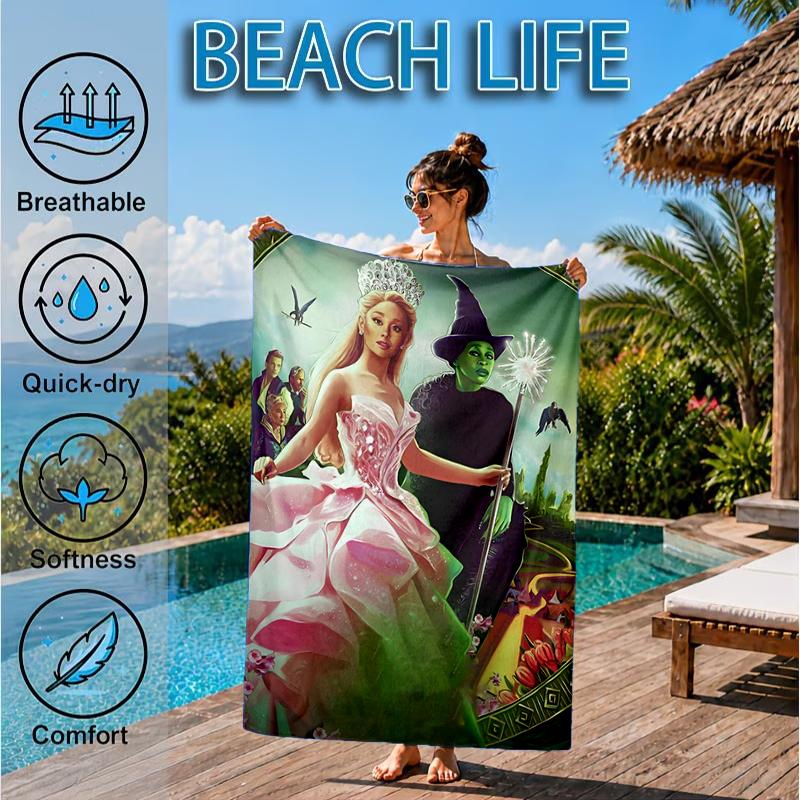 Magic Witch And Friendship Beach Towel, Microfiber Beach Towel, Perfect For Pool, Beach, Travel, Home Decor Beach Party Fan Gifts