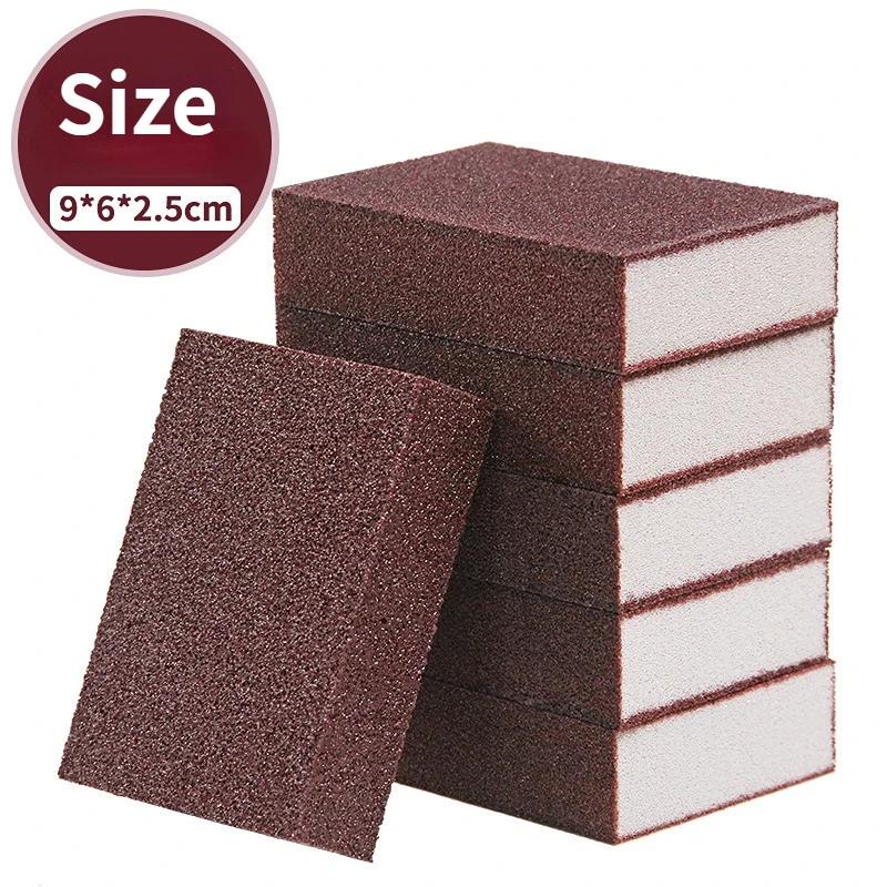 1/2/5/10pc Magic Kitchen Eraser Carborundum Removing Rust Cleaning Brush Descaling Rub For Clean Cooktop Pot Sponge