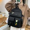 Academic Style Senior High School University Student Schoolbag Backpack Women's Four-Piece Canvas Backpack